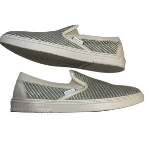 Jimmy Choo Men's Slip On Sneakers Tan Woven Leather Casual Shoes size 41